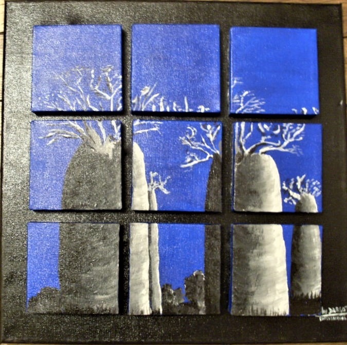 Julia Art'Malala_Baobabs.Nuit de rêves_Acrylique.2007